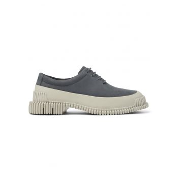 Pantofi de piele nabuc cu toc masiv