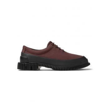 Pantofi de piele nabuc cu toc masiv