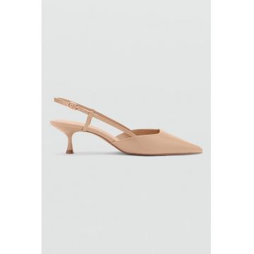 Pantofi slingback din piele ecologica cu varf ascutit