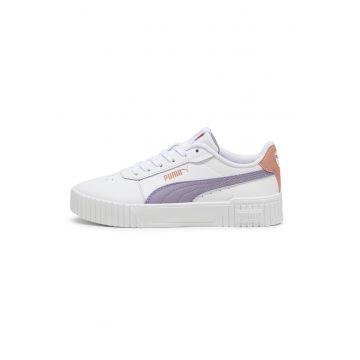 Pantofi sport cu insertii de piele Carina 2.0 - Alb/Gri