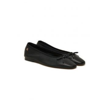 Balerini dama -  piele naturala - negru - design clasic -