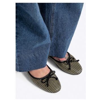 Balerini  impletiti - negru - poliuretan