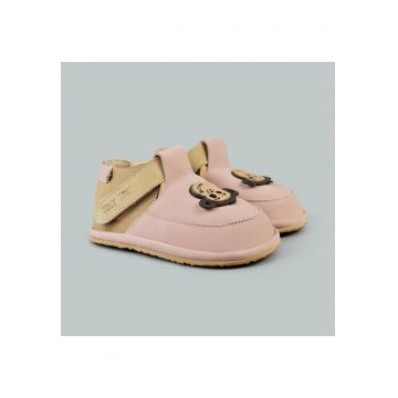 Pantofi Barefoot din piele naturală - Mojo - Roz