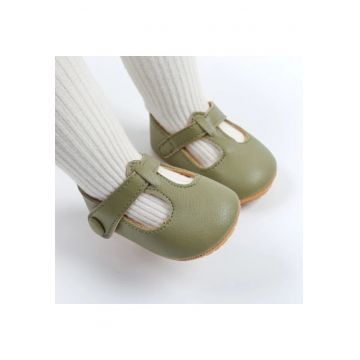 Pantofi  Casual - Piele ecologica - Fete - Velcro - Kaki