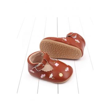 Pantofi  Casual - Piele ecologica - Fete - Velcro - Maro