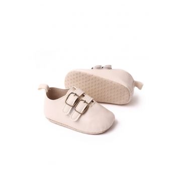 Pantofi  Cu Catarame - Casual - Piele ecologica - Fete - Velcro - Ivoire