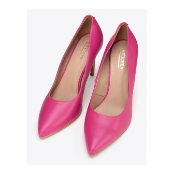 Pantofi dama -  tocuri clasice - piele naturala - fuchsia