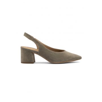 Pantofi de piele intoarsa cu varf ascutit