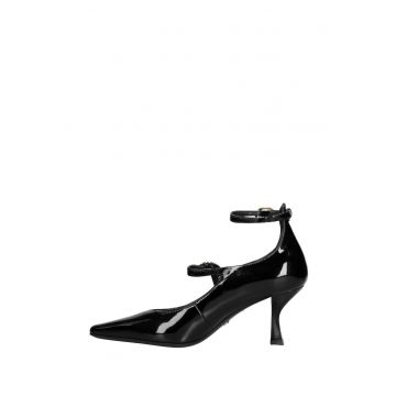 Pantofi din piele cu catarama Calliope Lux - Negru