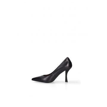 Pantofi din piele cu varf ascutit Silvana Prime - Negru