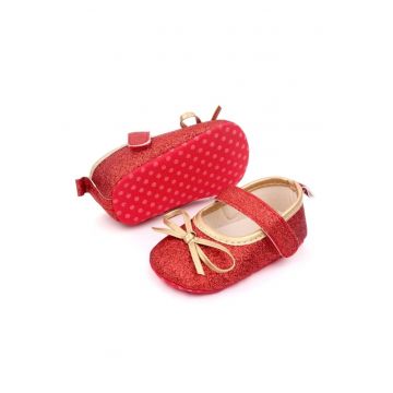 Pantofi  Model AL 13479 cu sclipici - Textil - Fete - Rosu