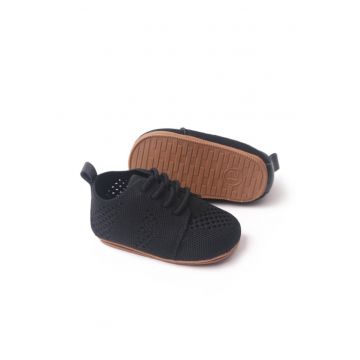 Pantofi  Model AL 13875 tesatura crosetata - Textil - Negru