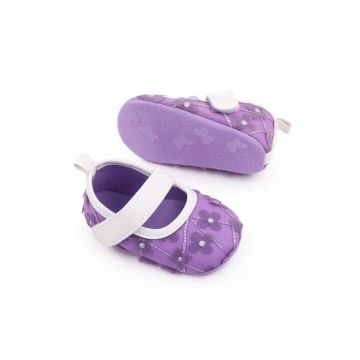 Pantofi  Model AL 14377 cu floricele - Textil - Fete - 48679