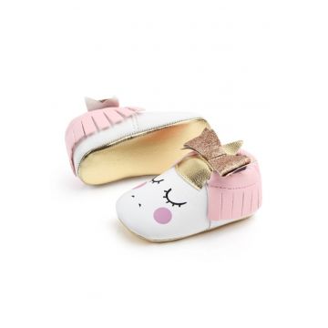 Pantofi  Model Unicorn - Casual - Piele ecologica - Fete - Fara inchidere - Multicolor