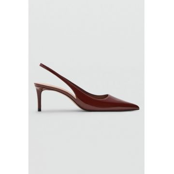 Pantofi slingback de piele ecologica