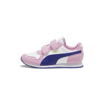 Pantofi sport Cabana Racer SL 20 de piele ecologica cu inchidere velcro - Alb/Roz pastel