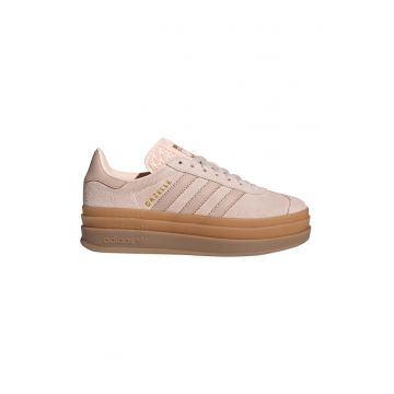 Pantofi sport Gazelle Bold din piele intoarsa cu talpa flatform - Piersica