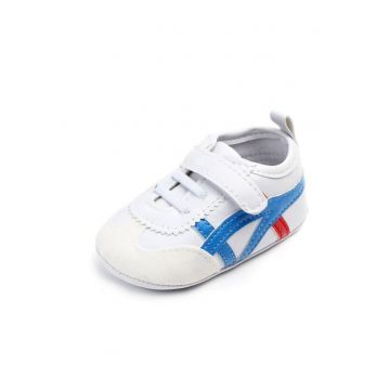 Pantofi sport  Model AL 17118 - Piele ecologica - Alb cu albastru - Alb/Albastru