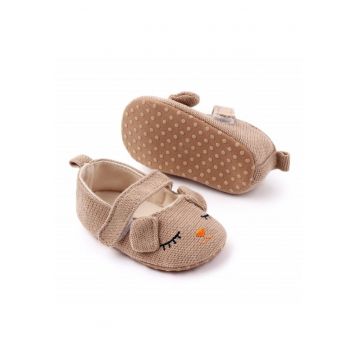 Pantofi SuperBaby - Model AL 15794 Pisicuta - Textil - 6-9 luni - Maro -