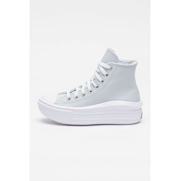 Tenisi din piele cu talpa flatform Chuck Taylor All Star Move