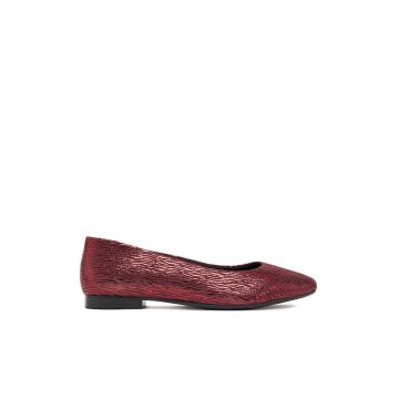 Balerini dama -  bordo - piele naturala -
