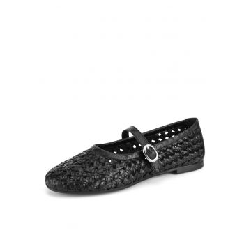 Balerini dama -  piele naturala - negru
