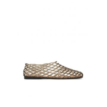 Balerini dama -  sintetic - negru transparent