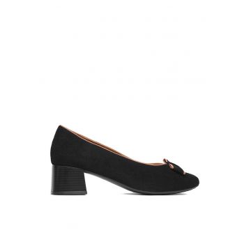 Pantofi dama -  cu toc - piele naturala - negru