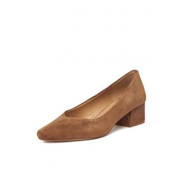 Pantofi dama  piele naturala maro