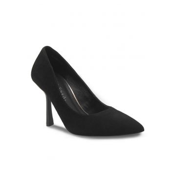 Pantofi dama -  toc - piele naturala - negru -