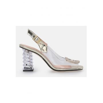 Pantofi din piele ecologica cu catarama