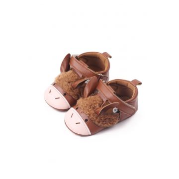 Pantofi  Model AL 14285 Animalut - Piele ecologica - Fete - Maro