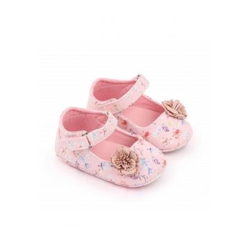 Pantofi  Model AL 15527 frunzulite colorate - Piele ecologica - 0-3 - Roz -