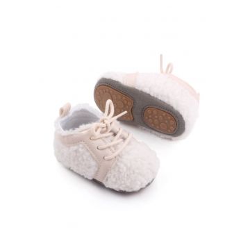 Pantofi  Model AL 15664 pufosi - Textil - Ivoire