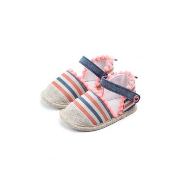 Pantofi  Model AL 16005 cu ciucurei - Textil - 3-6 luni - Multicolor -