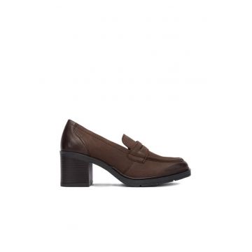 Pantofi pentru femei -  piele naturala - maro