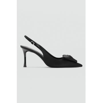 Pantofi slingback cu model floral