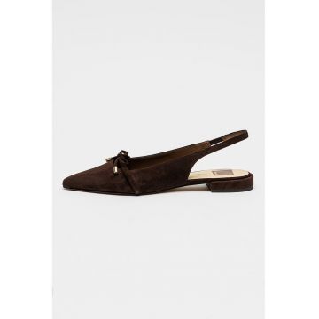 Pantofi slingback de piele intoarsa Payge