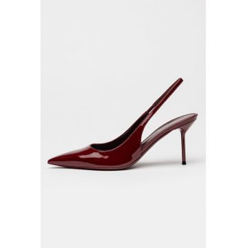 Pantofi slingback din piele lacuita cu toc stiletto Lidia