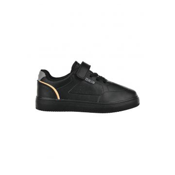 Pantofi sport low-cut cu velcro - Negru