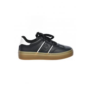 Pantofi sport low-cut de piele ecologica - Alb/Negru