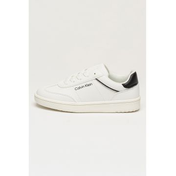 Pantofi sport low-cut din piele ecologica - Alb