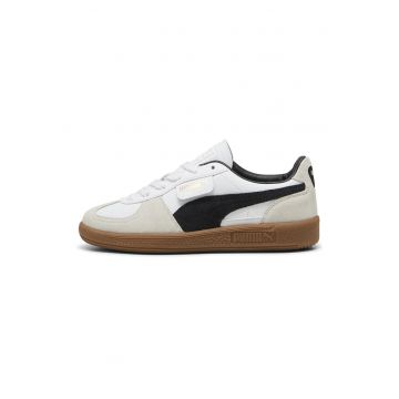 Pantofi sport Palermo de piele intoarsa si ecologica - Alb/Grej