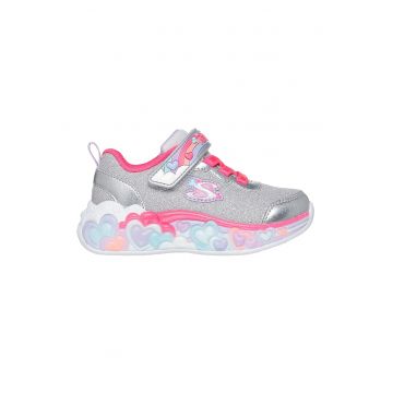 Pantofi sport S-Lights cu aspect stralucitor - Fucsia/Argintiu
