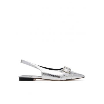 Balerini dama -  piele naturala - argintiu
