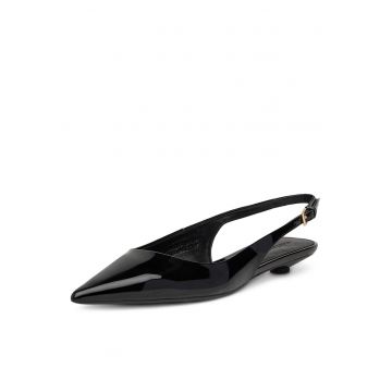 Balerini dama  piele naturala - negru