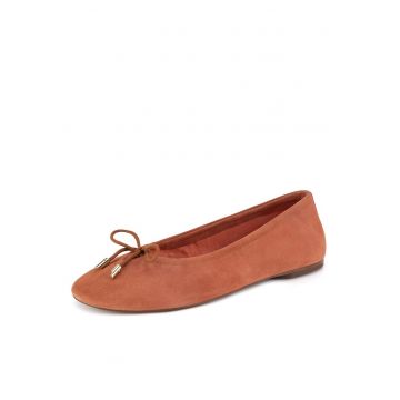 Balerini dama -  piele naturala - portocaliu