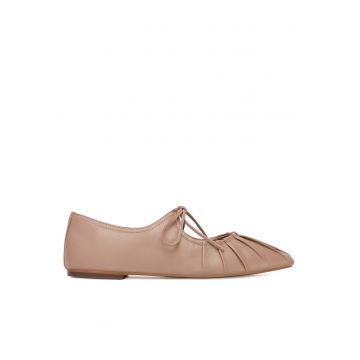 Balerini  din piele naturala - Bej