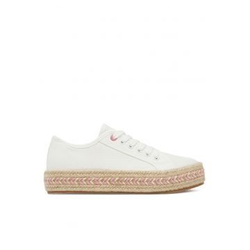 Espadrile dama -  ZYKS306 - alb - tesatura