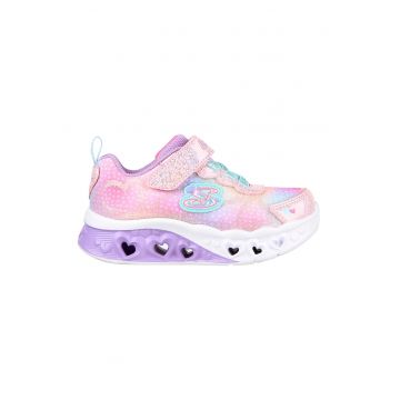 Pantofi copii cu sistem de lumini Flutter Heart Lights Simply Love - Roz pastel/Lila